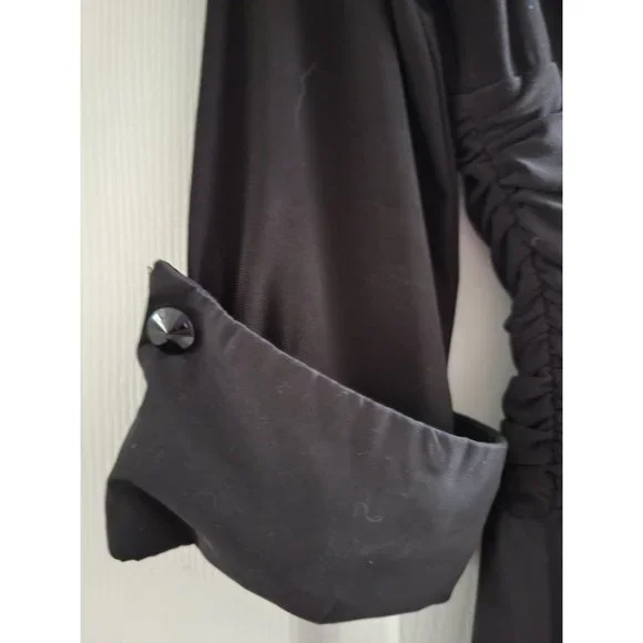 Eliza J Black Cocktail Dress ruched size 8 Retro Event Pin Up - Picture 3 of 9